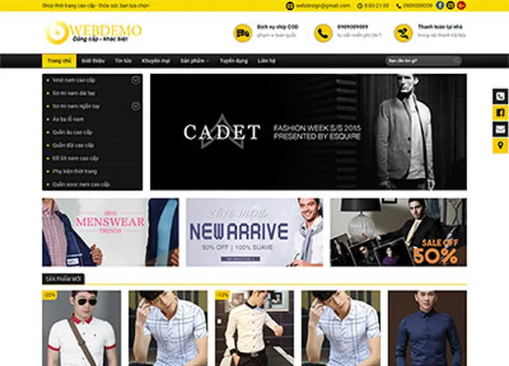 Mẫu website Thời trang 2