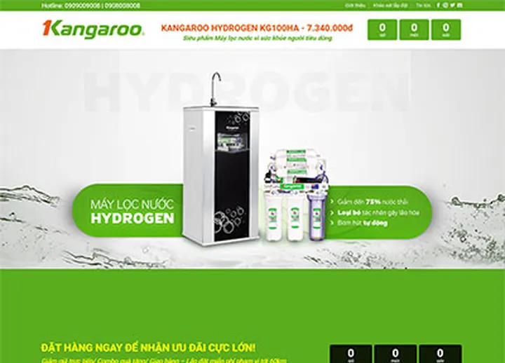Mẫu website Máy lọc nước