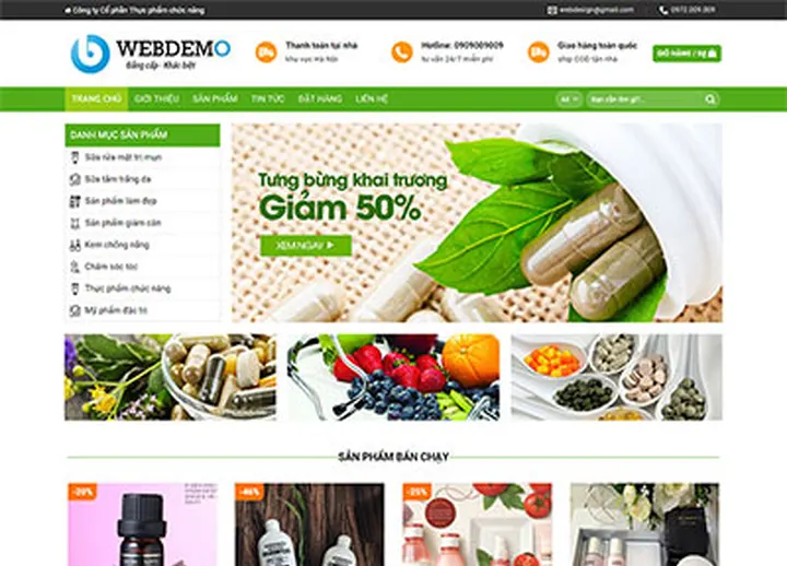 Mẫu website Dược phẩm