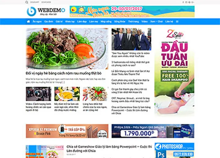 Mẫu website Tin tức