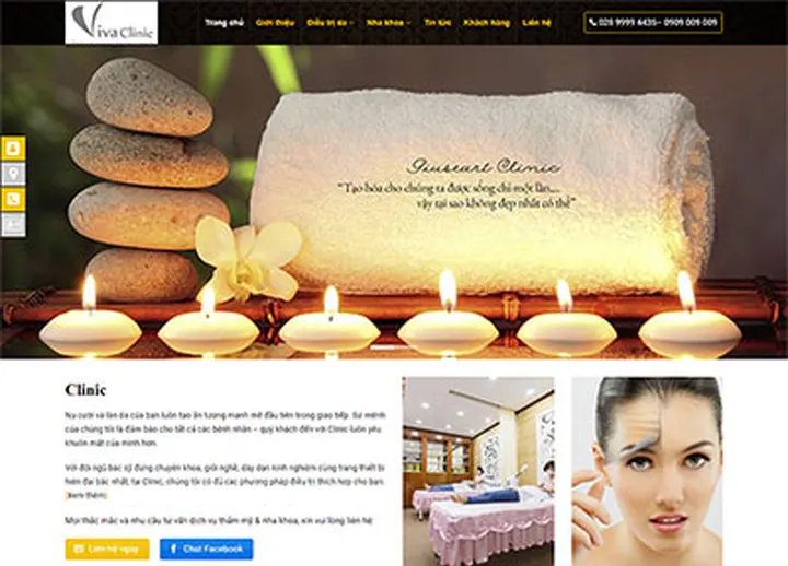 Mẫu website Vivaclinic