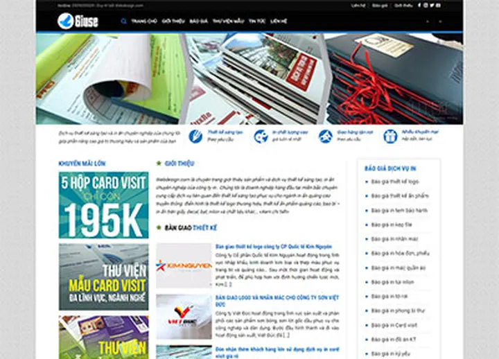 Mẫu website In ấn 2