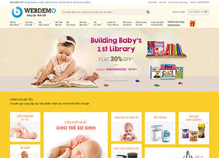 Mẫu website Mẹ và bé