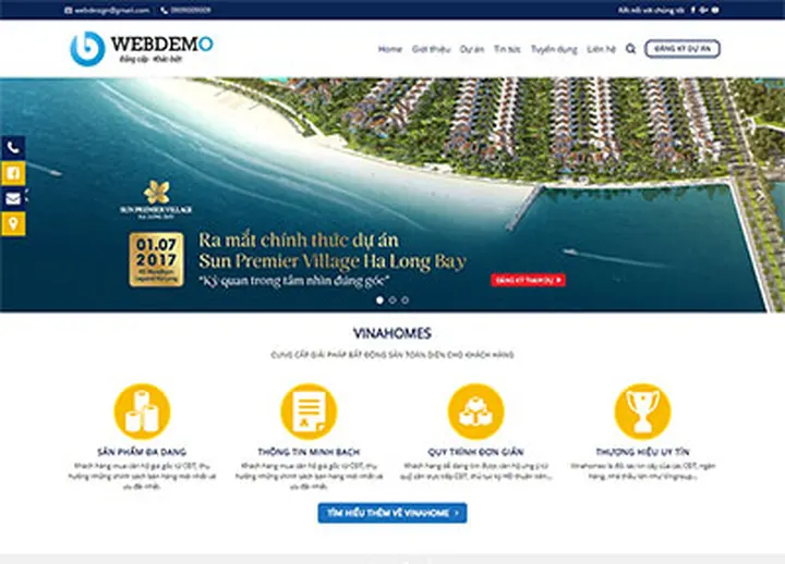 Mẫu website Bất Động Sản