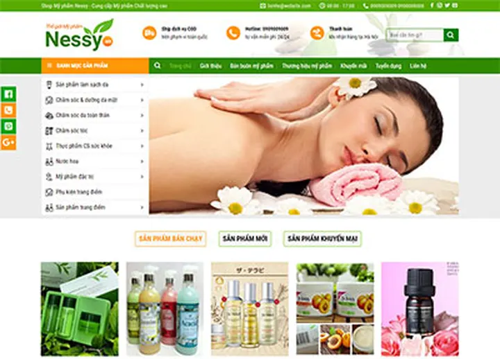 Mẫu website Mỹ phẩm 3