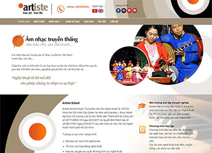Mẫu website Art