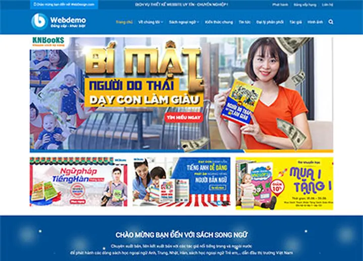 Mẫu website Book