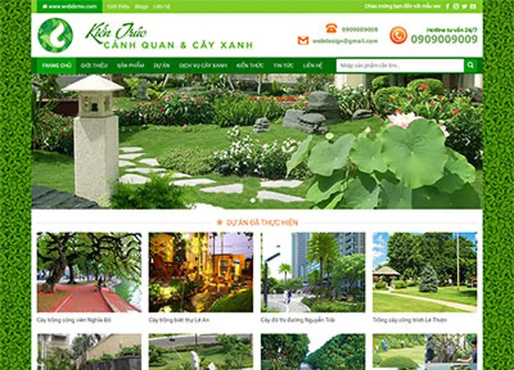 Mẫu website Cây xanh
