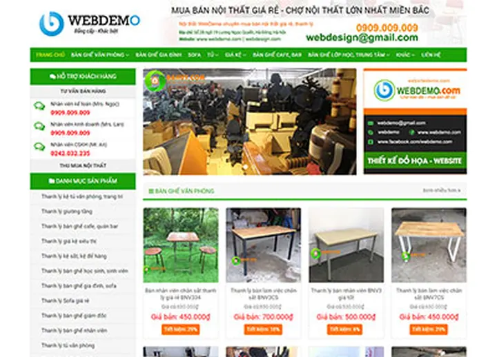 Mẫu website Đồ cũ