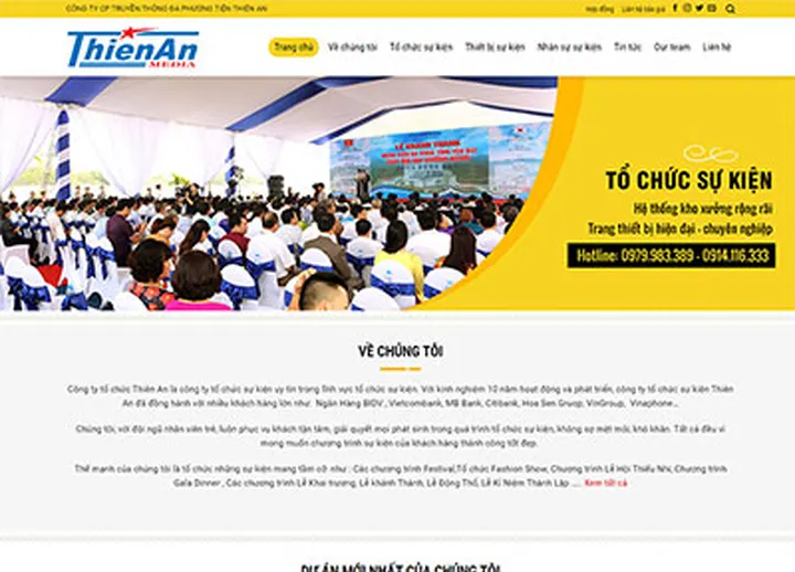 Mẫu website Sự kiện 6
