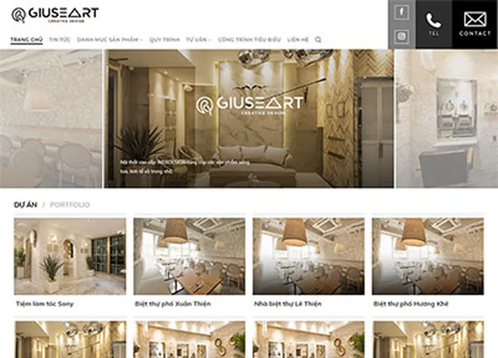 Mẫu website Nội thất