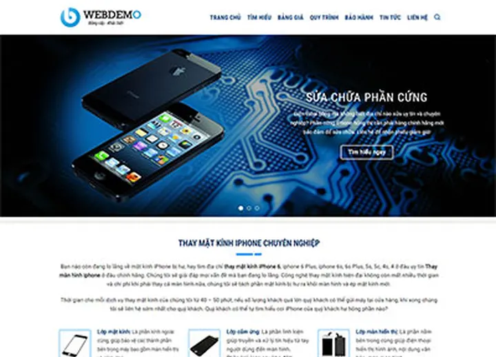 Mẫu website Ifix