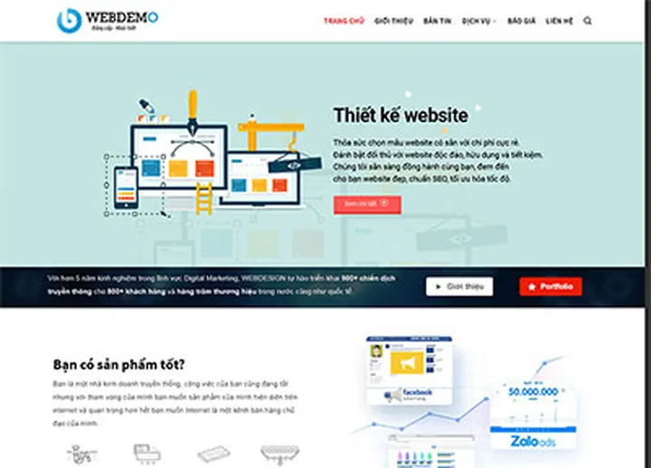 Mẫu website Marketing