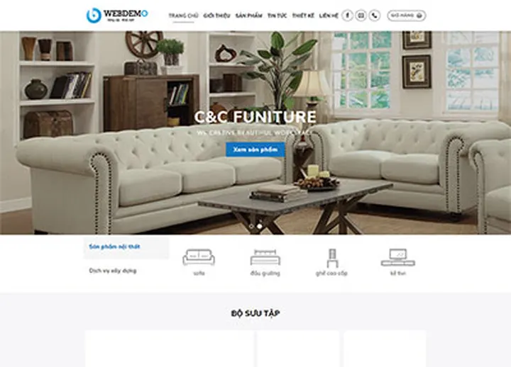 Mẫu website Nội thất 2