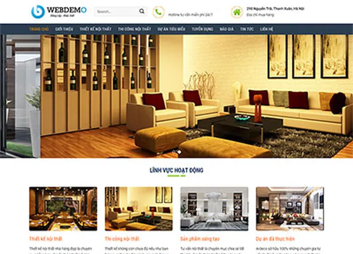 Mẫu website Nội thất 3