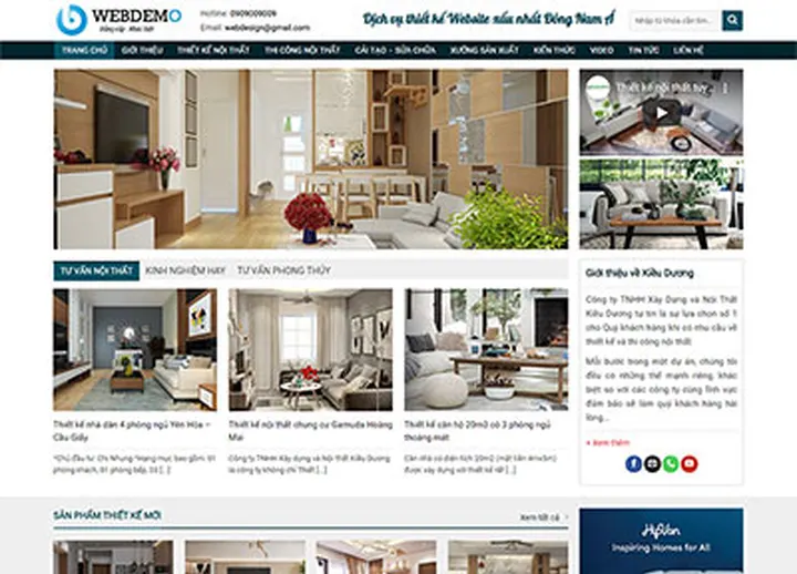 Mẫu website Nội thất 4