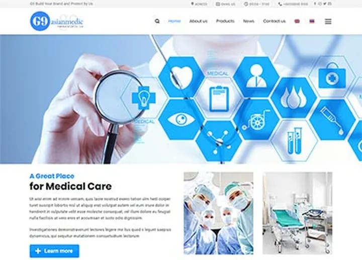 Mẫu website Thiết bị y tế