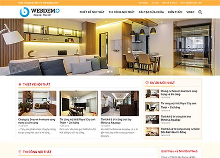 Mẫu website Nội thất 5