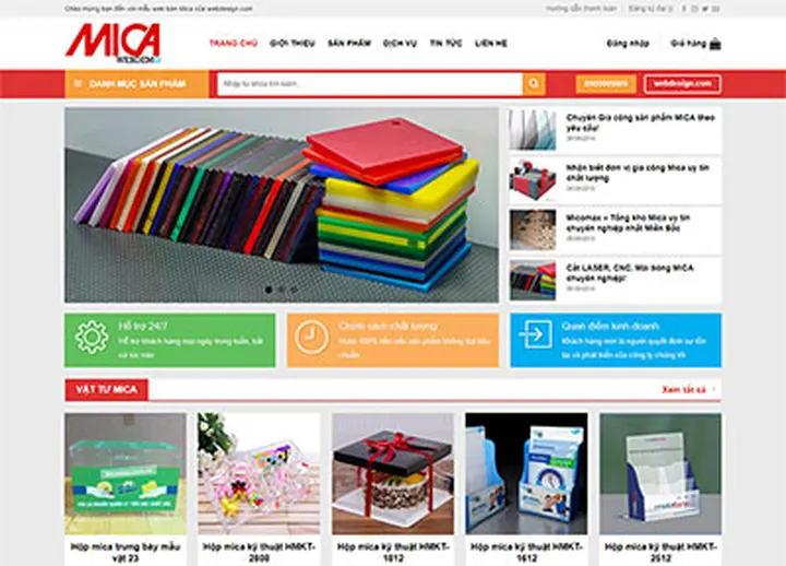 Mẫu website Mica