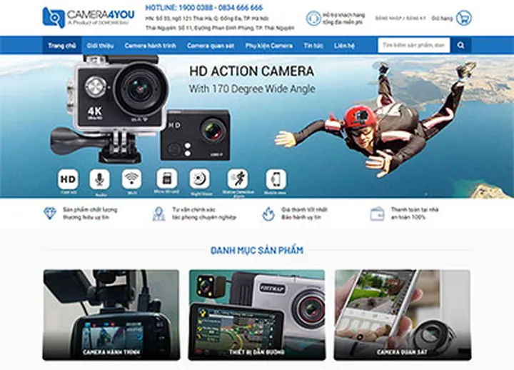 Mẫu website Camera