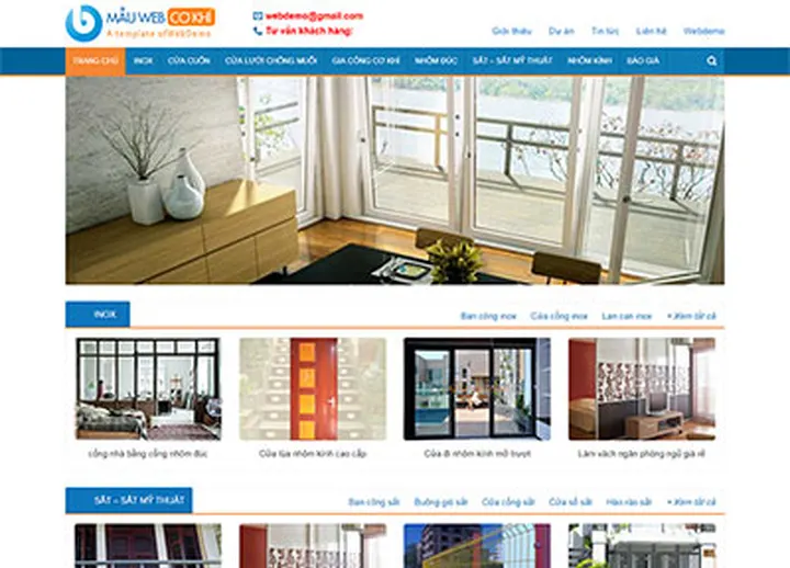 Mẫu website Gia công cơ khí