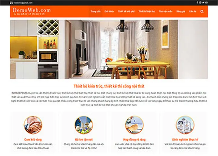 Mẫu website Nội thất 6