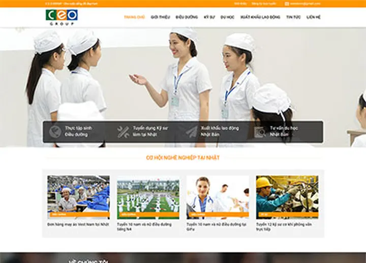Mẫu website Xuất khẩu lao động 3