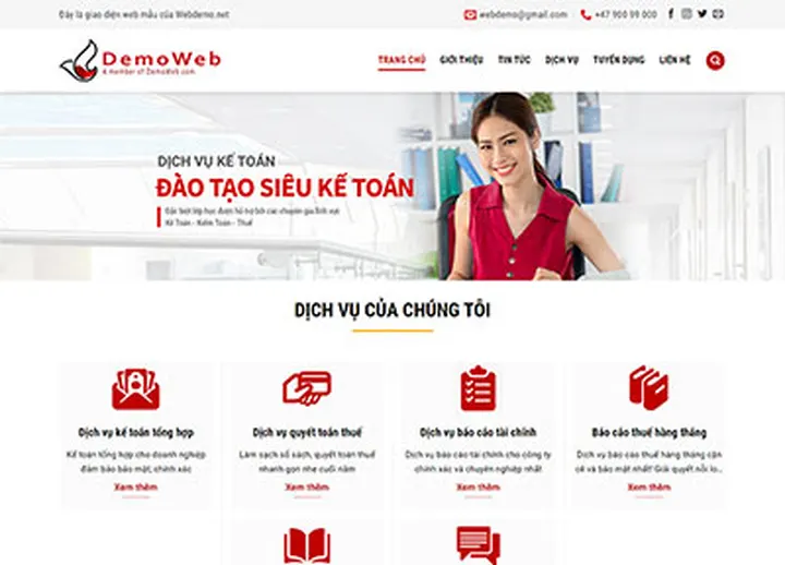 Mẫu website Giới thiệu công ty