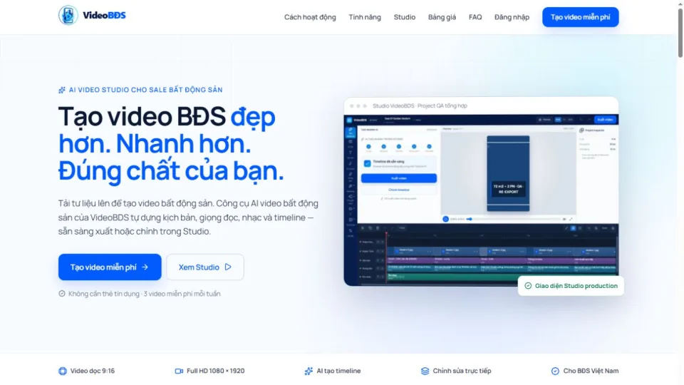 Giao diện VideoBĐS