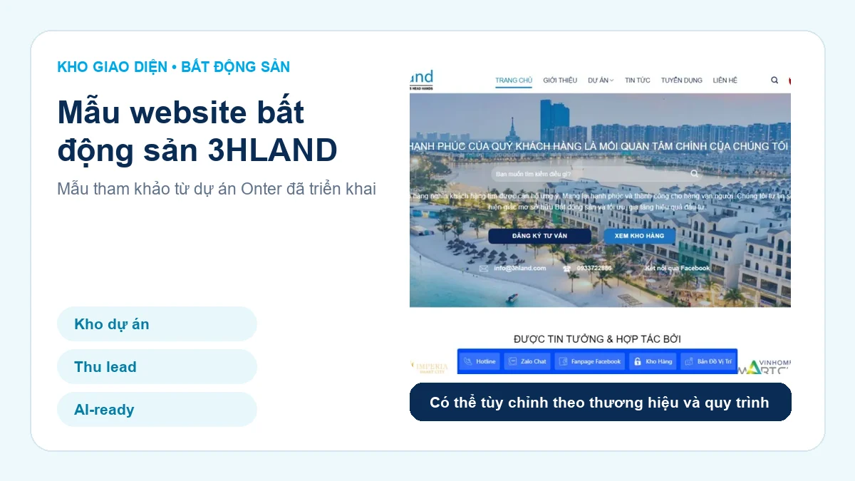 Ảnh xem trước mẫu website Mẫu website bất động sản 3HLAND