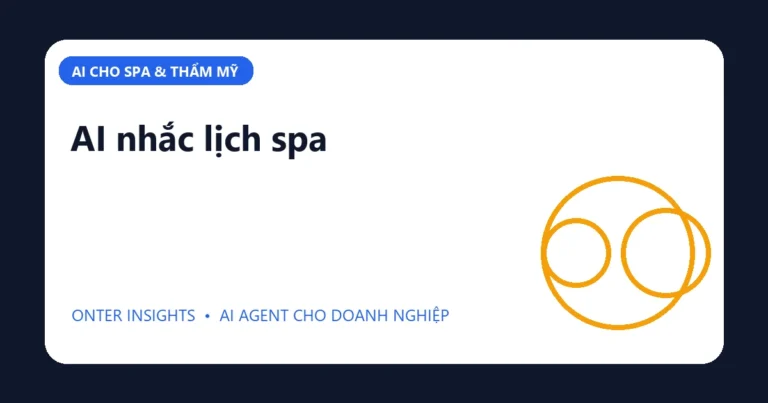 Minh họa ai nhắc lịch spa cho doanh nghiệp