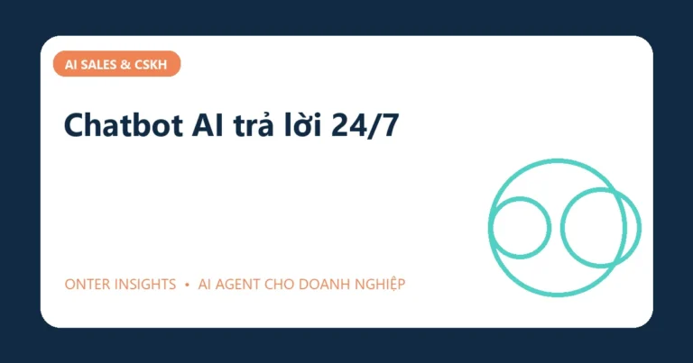 Minh họa chatbot ai trả lời 24/7 cho doanh nghiệp