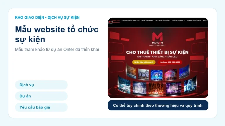 Mẫu website tổ chức sự kiện Marcom – ảnh đại diện