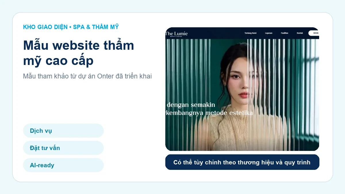 Ảnh xem trước mẫu website Mẫu website thẩm mỹ cao cấp The Lumie